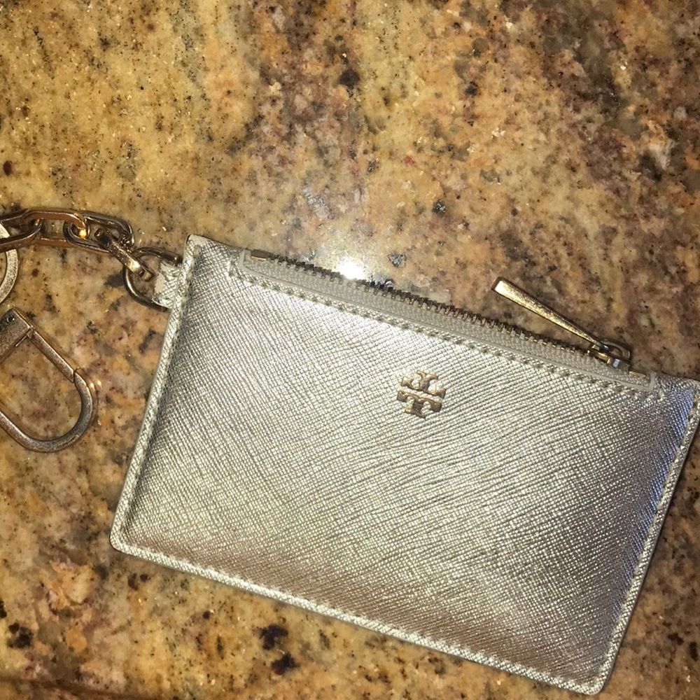 Tory Burch Silver Key Pouch